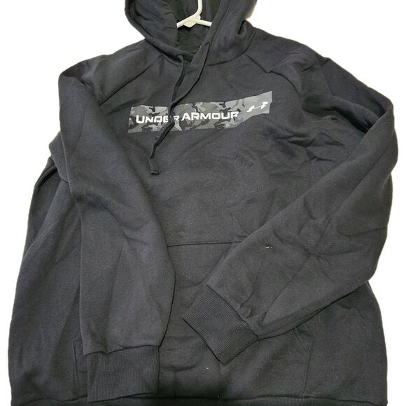 Under Armour Hoodie For Men Size Large Black With Pockets Warm - Picture 12 of 12